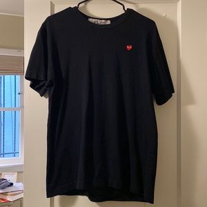 Comme des Garçons PLAY T Shirt in Black